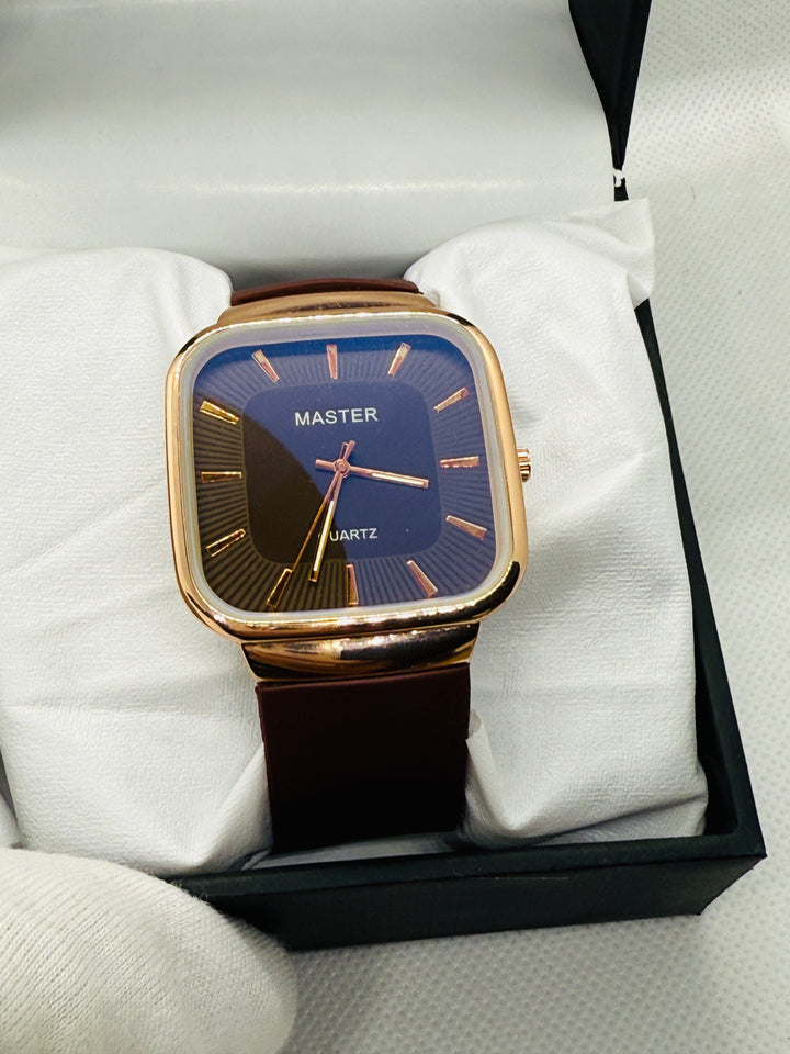 Master Quartz Watch For Men's  Water resistant & Steel Back